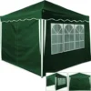 Faltpavillon 3x3 M Mit 4 Seitenwänden + Praktischer Tragetasche