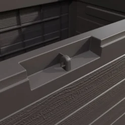 Deuba Auflagenbox 190 L Holz-Optik Wasserabweisend Deckel Abschließbar Garten Balkonbox Gartenbox Truhe , Farbe:braun -Angebote Moos Traum Store 0115ebf661f0a75db2ecbc4d34f27e97