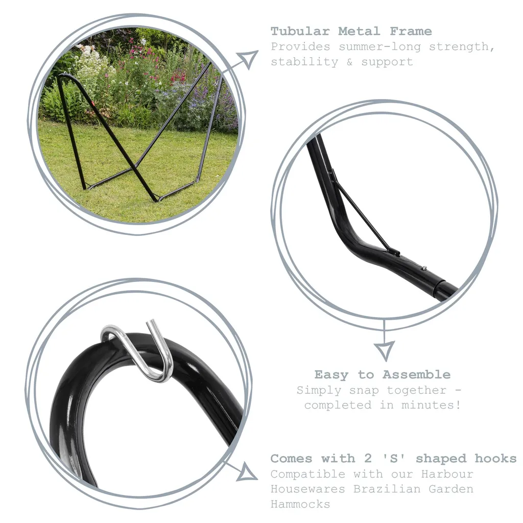 Hängemattengestell Für Den Garten & Camping - Aus Metall - Hierbei Handelt Es Sich Nur Um Das Gestell 2 Hängemattengestell Für Den Garten & Camping - Aus Metall - Hierbei Handelt Es Sich Nur Um Das Gestell – Bild 2