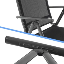 SONGMICS 4er-Set Klappbare Campingstühle, Gartenstühle, Klappstühle Mit Aluminiumgestell, 8-fach Verstellbare Rückenlehne, Max. 150 Kg Belastbar, Schwarz GCB30BK -Angebote Moos Traum Store 01bb58960f78563f673c49aee1565031