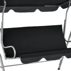 Juskys Hollywoodschaukel 3-Sitzer Mit Dach & Sitzauflage – Gartenschaukel 200 Kg Belastbar – Schaukelbank Für Garten & Terrasse - Schwarz -Angebote Moos Traum Store 01d451e752ceb896672aa629f0db6f6c