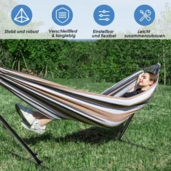 COSTWAY Hängemattengestell Hängemattenständer Hängemattenhalter Metall Schwarz Nur Gestell, Ohne Hängematte (325 X 100 X 106 Cm) 5 COSTWAY Hängemattengestell Hängemattenständer Hängemattenhalter Metall Schwarz Nur Gestell, Ohne Hängematte (325 X 100 X 106 Cm) -Angebote Moos Traum Store 020d57caf8824566f2944e5780a4b7f8