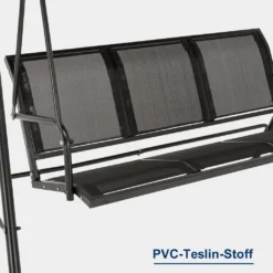 MCombo 3-Sitzer Hollywoodschaukel Gartenschaukel Gartenliege Schaukelbank 8007BK (Schwarz) -Angebote Moos Traum Store 026c59805bf8eb647b59ceec308e4a40