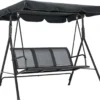 M MCombo 3-Sitzer Hollywoodschaukel Gartenschaukel Gartenliege Schaukelbank 8007 (Grau)