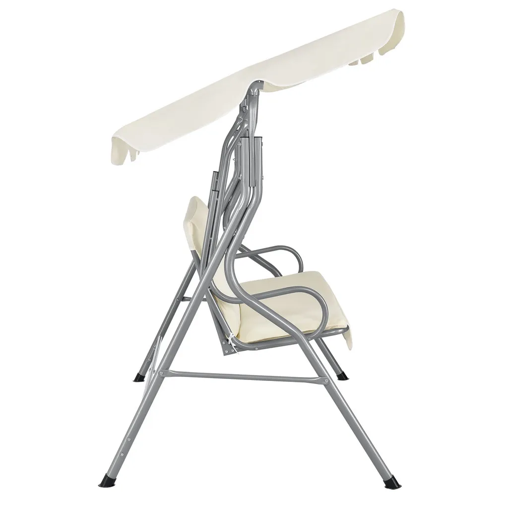 Juskys Hollywoodschaukel 3-Sitzer Mit Dach & Sitzauflage – Gartenschaukel 200 Kg Belastbar – Schaukelbank Für Garten & Terrasse - Beige 8 Juskys Hollywoodschaukel 3-Sitzer Mit Dach & Sitzauflage – Gartenschaukel 200 Kg Belastbar – Schaukelbank Für Garten & Terrasse - Beige – Bild 8