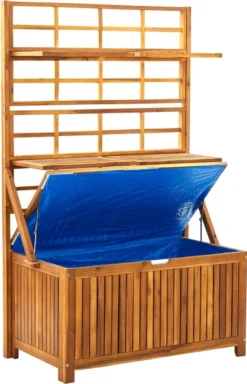 VidaXL Aufbewahrungstruhe Mit Rankgitter 99x55x160cm Massivholz Akazie -Angebote Moos Traum Store 047fda609a973c318c4b840f8918e12d