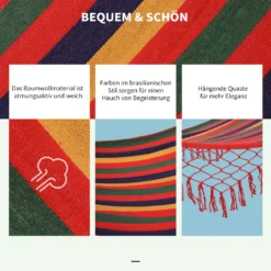 Outsunny Stabhängematte Hängematte Wetterfest UV-beständig 2 X 1 M Bis 120 Kg Baumwoll-Polyester-Mischung Bunt 9 Outsunny Stabhängematte Hängematte Wetterfest UV-beständig 2 X 1 M Bis 120 Kg Baumwoll-Polyester-Mischung Bunt -Angebote Moos Traum Store 06fe26021987927c796a1a4bf75c6582