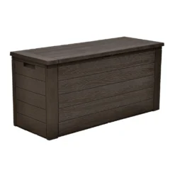 Auflagenbox/Gartenbox "Woody" H 58 X B 120 X T 46 Cm, Holz Optik, Farbe Dunkelbraun; GTS178509 -Angebote Moos Traum Store 0779340ef9ae4b24ebf39eab4c5702e6