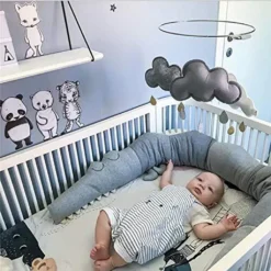 Babybett Umrandungen Kinderbett Stoßstange Bettumrandung Stoßfänger, Krokodil Stil Weben Bettumrandung Kantenschutz Kopfschutz Dekoration -Angebote Moos Traum Store 088561394ce2df81765618a70db4e143