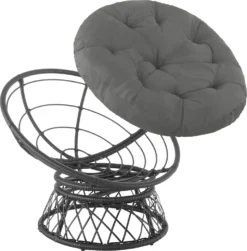 Tectake Rattansessel Gargano Drehbar - Schwarz -Angebote Moos Traum Store 09459e39186052a00f94740ec65f20c8