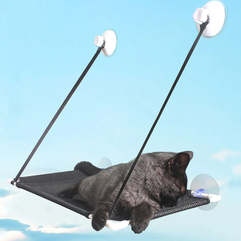 Katzen-Hängematte, Katzen-Fenster-Sitzstange Für Den Innenbereich, Große Katzen, Katzensitz Hängematte, Regale, Stabile Robuste Knauf-Saugnäpfe Halten Bis Zu 25 Kg, Platzsparend Und Einfach Zu Montieren,Schwarz,einlagig 3 Katzen-Hängematte, Katzen-Fenster-Sitzstange Für Den Innenbereich, Große Katzen, Katzensitz Hängematte, Regale, Stabile Robuste Knauf-Saugnäpfe Halten Bis Zu 25 Kg, Platzsparend Und Einfach Zu Montieren,Schwarz,einlagig – Bild 3