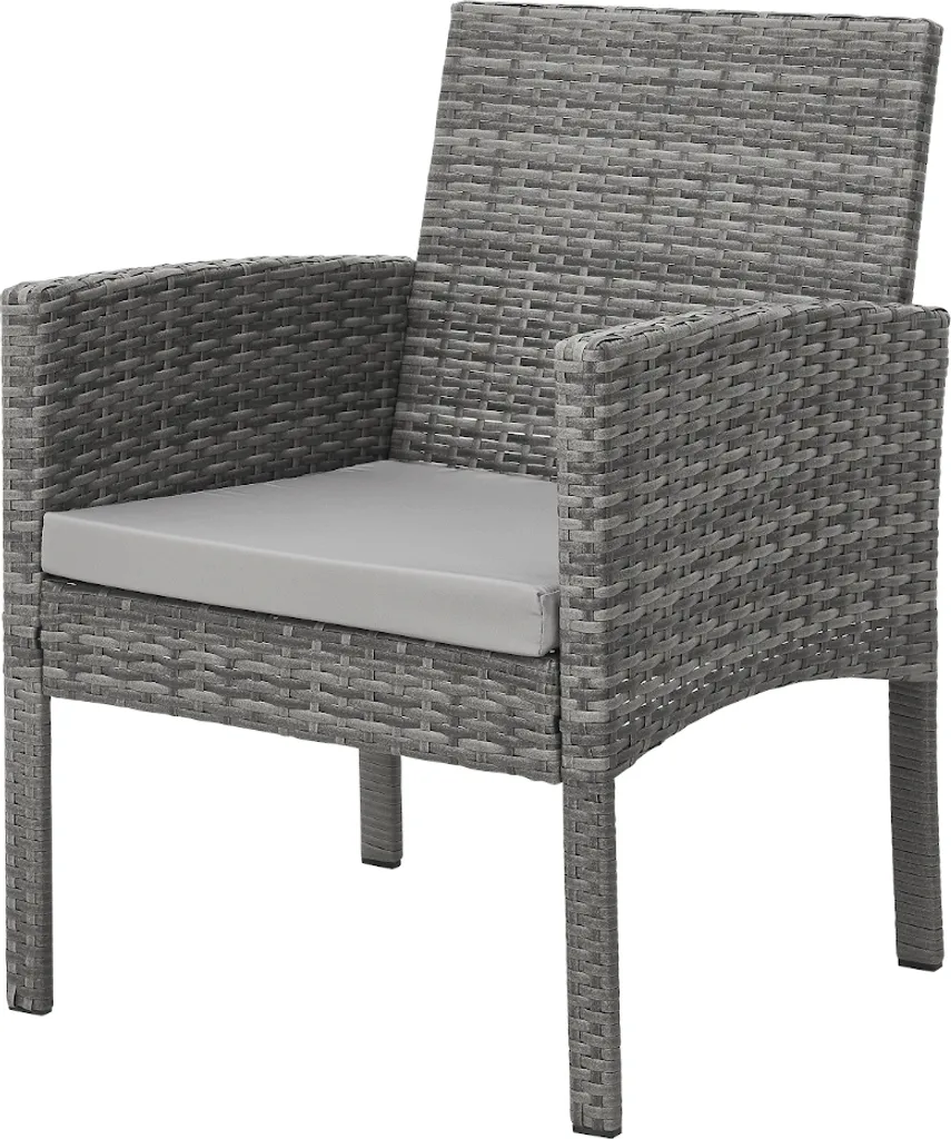 SVITA BROOKLYN XL Rattan Garten Möbel Set Essgruppe Mit Tisch, 2x Sessel, 2er Sofa Polyrattan Grau 4 SVITA BROOKLYN XL Rattan Garten Möbel Set Essgruppe Mit Tisch, 2x Sessel, 2er Sofa Polyrattan Grau – Bild 4