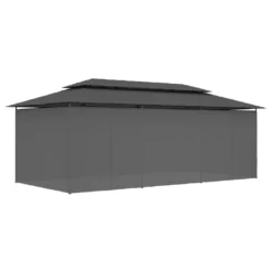 VidaXL Pavillon Mit Vorhängen 600x298x270 Cm Anthrazit 12 VidaXL Pavillon Mit Vorhängen 600x298x270 Cm Anthrazit -Angebote Moos Traum Store 0beb7bf8653885b3af0c7374abbd9f2f