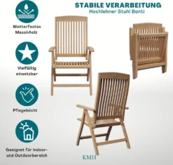 KMH® Teak Hochlehner *Orlando* -Angebote Moos Traum Store 0c0bfb976d363c15be099fec4987bd84