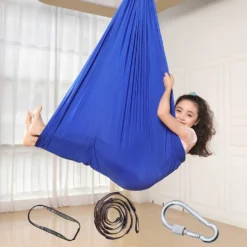 Kinder Schwingen Hängematte, Indoor Schaukel Elastisch Cuddle Hammock Sensory Swing Ideal Für ADHS, Asperger Und Sensorische Integration Sowie Autismustherapie(Blau,150 X 280CM) -Angebote Moos Traum Store 0c95759772e247540420155ec800fbed