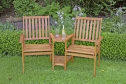 Doppelsessel EDISON Gartenstuhl Sonnenschirmvorrichtung Tisch Stuhl 2-sitzer Eukalyptus -Angebote Moos Traum Store 0cdbfae30027dab09bb3baa63069f3c6