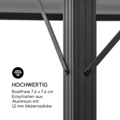 Blumfeldt Pantheon Cortina Pavillon Wasserdicht, Stabil & Winterfest, Terrassenüberdachung Sturmfest, Gartenpavillon Mit Durchsichtigem Festem Dach, Metall-Pergola Mit Hardtop, Pavillon 3x4 M, Schwarz 16 Blumfeldt Pantheon Cortina Pavillon Wasserdicht, Stabil & Winterfest, Terrassenüberdachung Sturmfest, Gartenpavillon Mit Durchsichtigem Festem Dach, Metall-Pergola Mit Hardtop, Pavillon 3x4 M, Schwarz -Angebote Moos Traum Store 0cdc2733fb86a0fe7027a32b267858d6