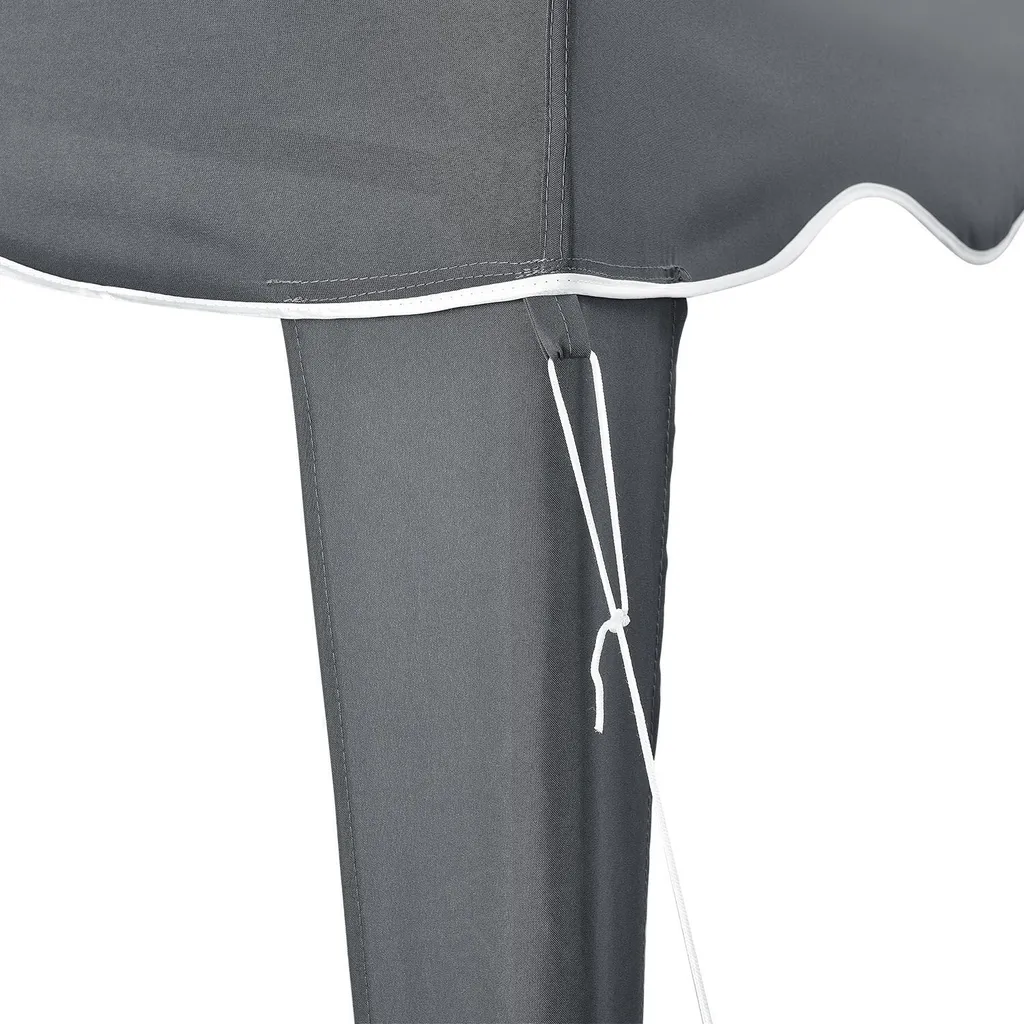 Juskys Faltpavillon Vivara 3x3 M – Pop-up Pavillon Höhenverstellbar, UV50+ & Wasserabweisend – Gartenzelt Mit Tasche – Partyzelt Für Garten Grau 15 Juskys Faltpavillon Vivara 3x3 M – Pop-up Pavillon Höhenverstellbar, UV50+ & Wasserabweisend – Gartenzelt Mit Tasche – Partyzelt Für Garten Grau – Bild 15