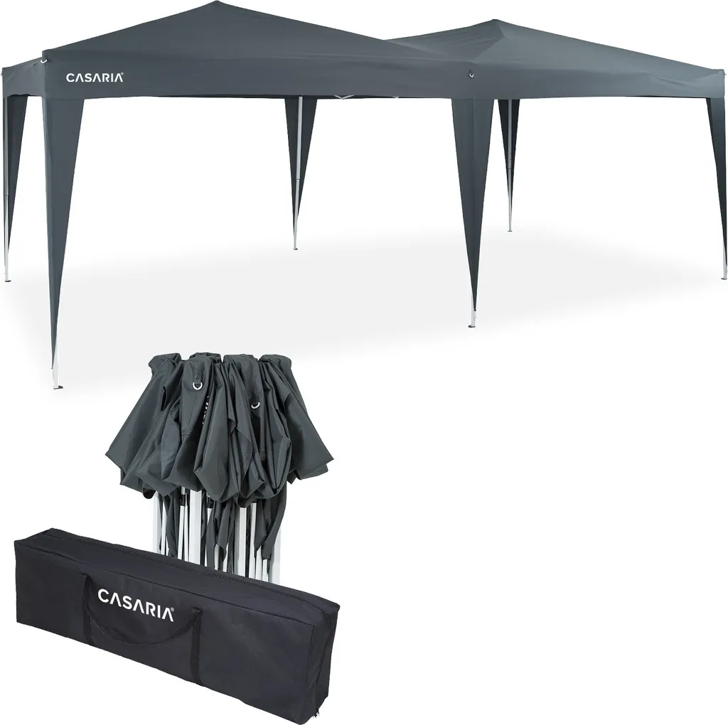 Pavillon 3x6m Faltpavillon Capri Pop-Up Partyzelt Gartenzelt Deuba Gartenlaube, Farbe:anthrazit 2 Pavillon 3x6m Faltpavillon Capri Pop-Up Partyzelt Gartenzelt Deuba Gartenlaube, Farbe:anthrazit – Bild 2
