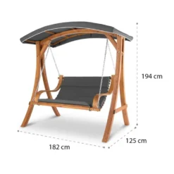 Blumfeldt Tahiti Hollywoodschaukel Aus Lärche-Massivholz Lasiert, Garden Edition, Stabile Konstruktion, Sonnendach, Bis Zu 240 Kg Belastbar, 110 X 90 Cm Große Sitzfläche, Taupe -Angebote Moos Traum Store 0d81992b151eab1b38ed4a4ed1a9b293