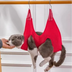 Hundepflege Hängematte Zum Nagelschneiden, Badetasche, Hängematten Helfer, Rückhaltetasche Für Katze, Hund, Rot(XS)