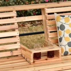 Outsunny Gartenschaukel Schaukelbank Hängebank Mit Faltbarem Couchtisch Für 2-3 Personen Tannenholz Patio Terrasse Hinterhof Komfortable 150 X 75 X 53 Cm Natur -Angebote Moos Traum Store 0f92c4027283dcee7c149da74652e5b7
