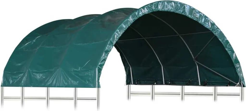 VidaXL Weidezelt PVC 3,7x3,7 M Grün 2 VidaXL Weidezelt PVC 3,7x3,7 M Grün – Bild 2