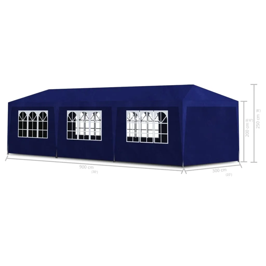 VidaXL Partyzelt 3x9 M Blau 6 VidaXL Partyzelt 3x9 M Blau – Bild 6