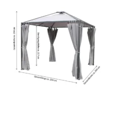 Leco Moderner Garten-Pavillon "Madita" Inkl. Seitenteile Anthrazit 290 X 290 Cm (L X B) 7 Leco Moderner Garten-Pavillon "Madita" Inkl. Seitenteile Anthrazit 290 X 290 Cm (L X B) -Angebote Moos Traum Store 1063d6cfaa5ebe153b0ab19ec13272b4