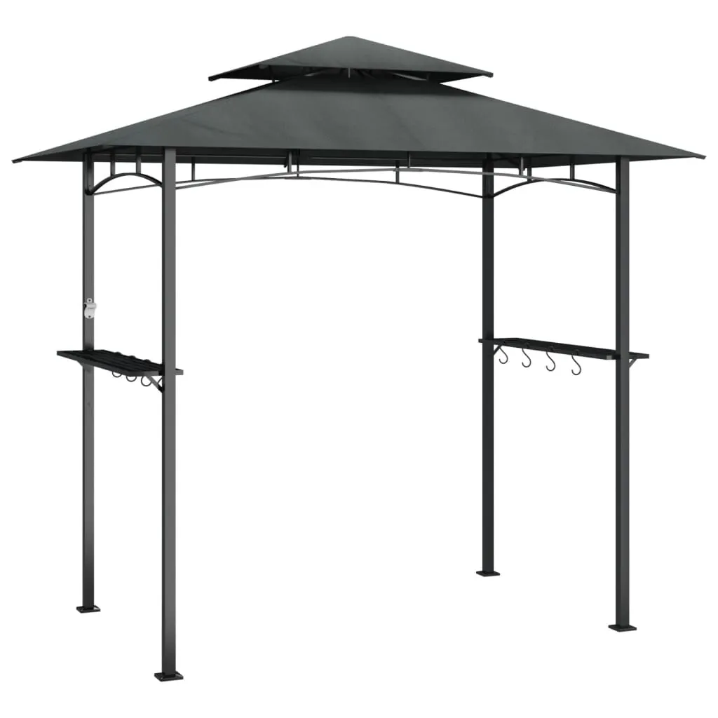 VidaXL Grillpavillon Mit Seitenregalen Anthrazit 240x150x243 Cm Stahl 1 VidaXL Grillpavillon Mit Seitenregalen Anthrazit 240x150x243 Cm Stahl