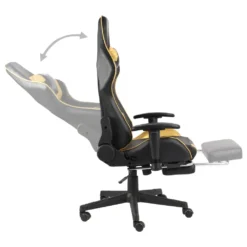 VidaXL Gaming-Stuhl Mit Fußstütze Drehbar Golden PVC -Angebote Moos Traum Store 1120e396064703c8a92c132327f78991