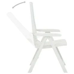 VidaXL Verstellbare Gartenstühle 2 Stk. Kunststoff Weiß -Angebote Moos Traum Store 11c1bb8842dd3dbc08c352460000c292