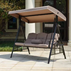HOME DELUXE - Hollywoodschaukel DESCANSO Beige Doppel Gartenliege Lounge-Pavillon 16 HOME DELUXE - Hollywoodschaukel DESCANSO Beige Doppel Gartenliege Lounge-Pavillon -Angebote Moos Traum Store 1347a6f9e8236f485303e134da887143