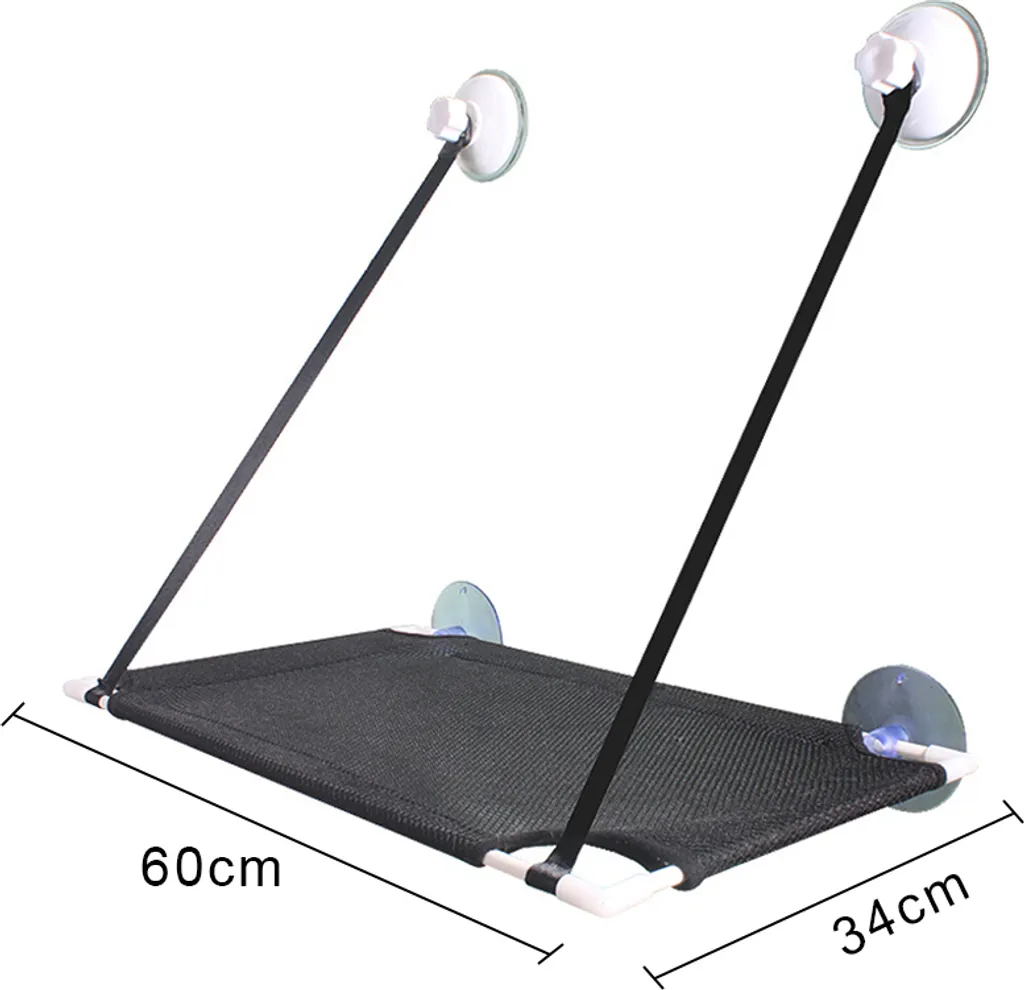 Katzen-Hängematte, Katzen-Fenster-Sitzstange Für Den Innenbereich, Große Katzen, Katzensitz Hängematte, Regale, Stabile Robuste Knauf-Saugnäpfe Halten Bis Zu 25 Kg, Platzsparend Und Einfach Zu Montieren,Schwarz,einlagig 2 Katzen-Hängematte, Katzen-Fenster-Sitzstange Für Den Innenbereich, Große Katzen, Katzensitz Hängematte, Regale, Stabile Robuste Knauf-Saugnäpfe Halten Bis Zu 25 Kg, Platzsparend Und Einfach Zu Montieren,Schwarz,einlagig – Bild 2