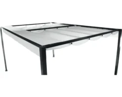 Pavillon Sky, 300x400cm, Gestell Aus Aluminium/Stahl, Pulverbschichtet In Anthrazit, Dach Aus Polyester 200g In Grau, Zerlegt Im Karton Verpackt -Angebote Moos Traum Store 1371784e9098e13d851d47233c656666