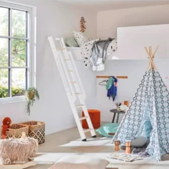 Raumspartreppe Intercon Vario 3 Mit 12 Stufen Bis Max. 290 Cm, Polar-WeiĂ, Fichte | Raumspartreppe Mit Metallwangen Und Holzstufen LĂ€sst Sich An Die Wand Schieben Und Spart Platz