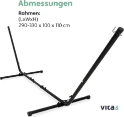 VITA5 Hängemattengestell Outdoor - Hängemattengestell Für Hängematten - Stabiles Stahl Hängematte Mit Gestell Klappbar - Tragbarer Ständer Für Hängematte (Ohne Getränkehalter) -Angebote Moos Traum Store 14164707b84f55d85c2814ea2ba869c3
