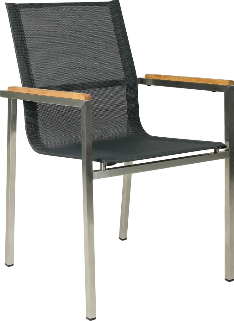 5-teiliges Gartenmöbel-Set Sydney 3, Edelstahl, Textilene Grau 5 5-teiliges Gartenmöbel-Set Sydney 3, Edelstahl, Textilene Grau – Bild 5