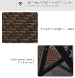 Outsunny Polyrattan Gartenstuhl Klappbar Rückenlehne 7 Stufige Verstellbar Klappstuhl Mit Armlehne Für Garten Balkon Und Terrasse Braun+Schwarz 58 X 71 X 111 Cm 14 Outsunny Polyrattan Gartenstuhl Klappbar Rückenlehne 7 Stufige Verstellbar Klappstuhl Mit Armlehne Für Garten Balkon Und Terrasse Braun+Schwarz 58 X 71 X 111 Cm -Angebote Moos Traum Store 15f59a1fe33e4a547df14a103379b869