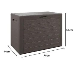 Deuba Auflagenbox 190 L Holz-Optik Wasserabweisend Deckel Abschließbar Garten Balkonbox Gartenbox Truhe , Farbe:braun -Angebote Moos Traum Store 16b0f9e5a3d81e986566695bb3fe5776