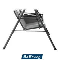 3xEliving RUBY Hollywoodschaukel, Gartenschaukel Mit Getränketisch In Grau (B 180cm X H 162cm X T 117cm) -Angebote Moos Traum Store 196bd90db7cf057da05b7a9746242b0f