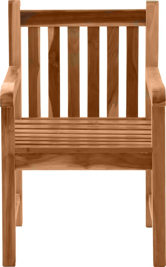 Möbilia Gartenstuhl Aus Teak Holz | Mit Armlehnen | B 60 X T 63 X H 92 Cm | Natur | 11020006 | Serie GARTEN 2 Möbilia Gartenstuhl Aus Teak Holz | Mit Armlehnen | B 60 X T 63 X H 92 Cm | Natur | 11020006 | Serie GARTEN – Bild 2