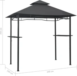 VidaXL BBQ-Pavillon 240x150x255 Cm Anthrazit Stahl -Angebote Moos Traum Store 1e622f4192c6e84dfc90545c2650ac7e