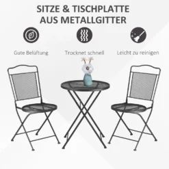 Outsunny Sitzgruppe 3-teilige Essgruppe Bistro-Set Gartenmöbel-Set Balkonmöbel Set 1 Tisch+2 Stühle Mit Schirmloch Terrasse Metall Schwarz 14 Outsunny Sitzgruppe 3-teilige Essgruppe Bistro-Set Gartenmöbel-Set Balkonmöbel Set 1 Tisch+2 Stühle Mit Schirmloch Terrasse Metall Schwarz -Angebote Moos Traum Store 1eebaa37f2191205f451f9cfe7b18952