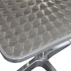 5tlg. Bistro-Set Bistrotisch 60x60cm + 4x Stapelbarer Bistrostuhl - Silber -Angebote Moos Traum Store 1f52c36638c8b20002c9b34d86e6d9c6