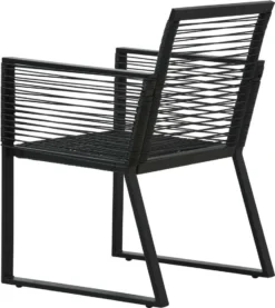 VidaXL Gartenstühle 4 Stk. Seil Rattan Schwarz -Angebote Moos Traum Store 2092174ab85cea10bab45dab08629bad