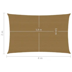 VidaXL Sonnensegel 160 G/m² Taupe 2x4 M HDPE 11 VidaXL Sonnensegel 160 G/m² Taupe 2x4 M HDPE -Angebote Moos Traum Store 213fa0e5c203cf2098de972359a04a04