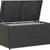 VidaXL Gartenbox Poly Rattan 100x50x50 Cm Schwarz