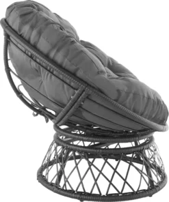 Tectake Rattansessel Gargano Drehbar - Schwarz -Angebote Moos Traum Store 21db8bd053996c268a30ffd81ff75c5d