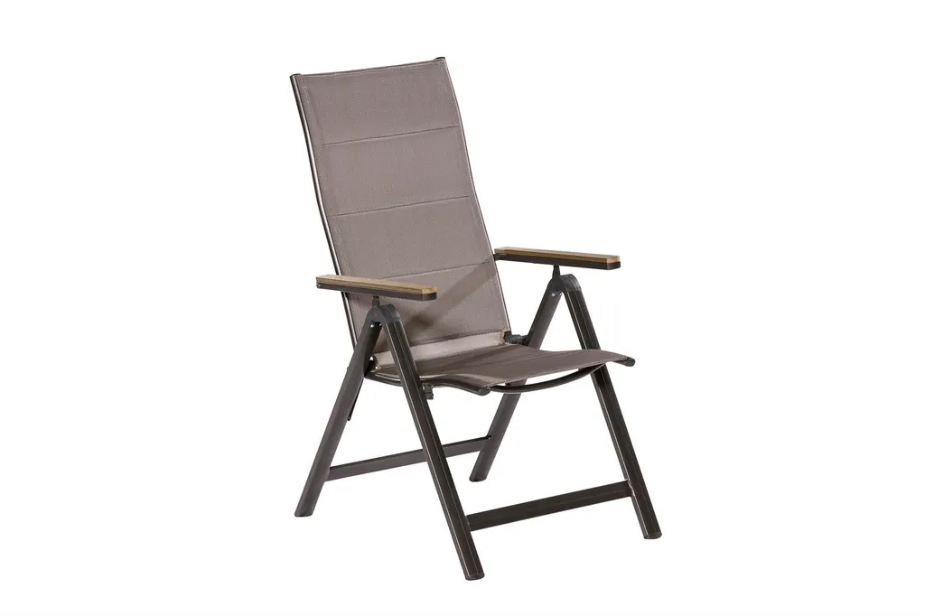 Merxx Trivero Set 9tlg., Gestell: Graphit Textil: Diamantbraun Tischplatte: Graues Glas 3 Merxx Trivero Set 9tlg., Gestell: Graphit Textil: Diamantbraun Tischplatte: Graues Glas – Bild 3